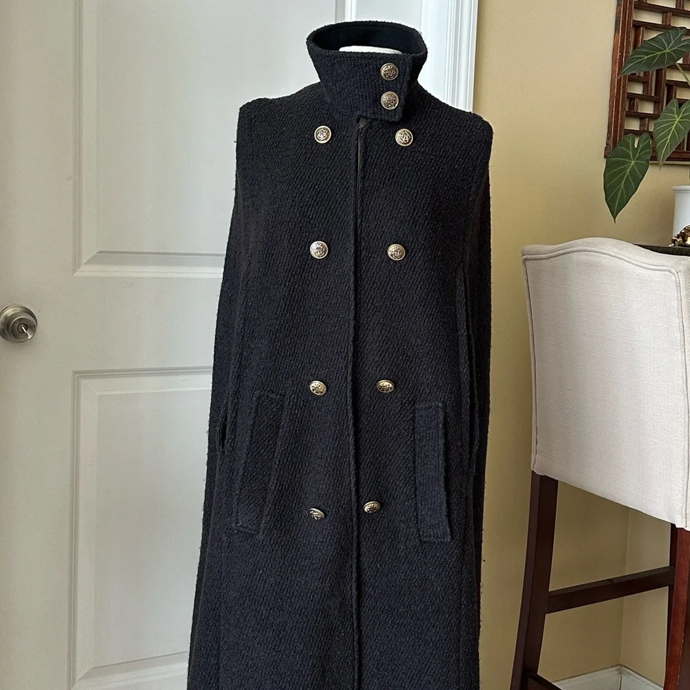 Zara limited edition wool blend Cape Coat - Picture 12 of 13